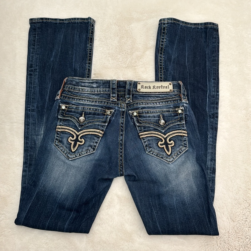Rock Revival Essie Boot Cut Blue Denim Jeans